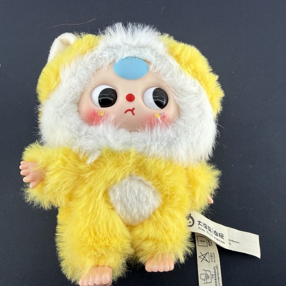 Baby Three Happy Day Yellow Cat Plush Blind Box Confirmed Keychain Yinu Toys
